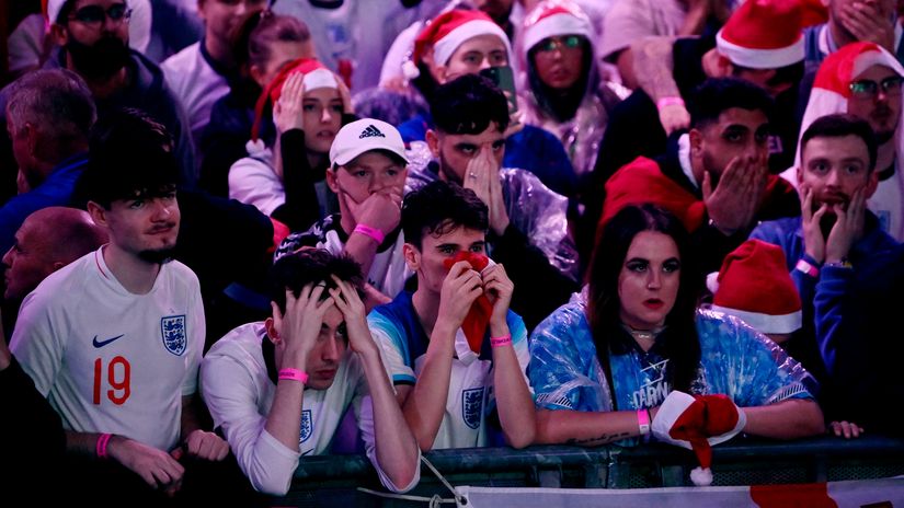 England fans after the quarte-finals defeat (©Gallo Images)