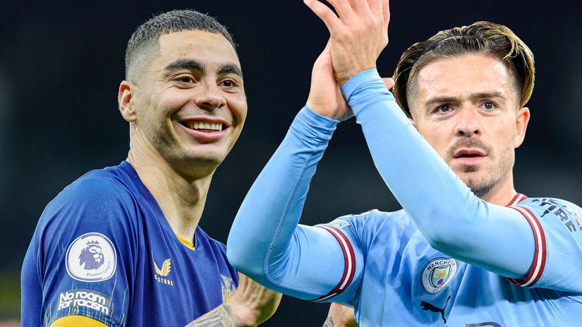 Miguel Almiron and Jack Grealish (©AFP)