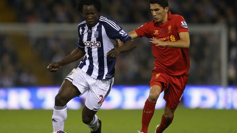 Sahin in action for Liverpool against WBA's Lukaku back in 2012 (©Richard Heathcote/Getty Images)