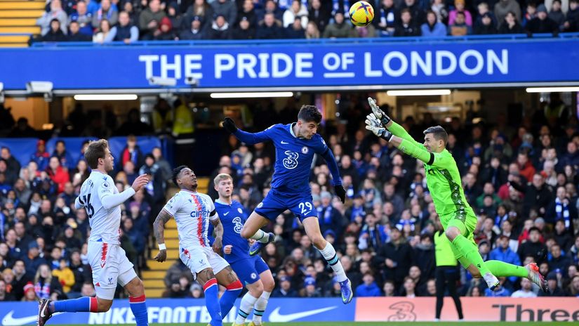 Havertz in front of Crystal Palace's goal (©Justin Setterfield/Getty Images)