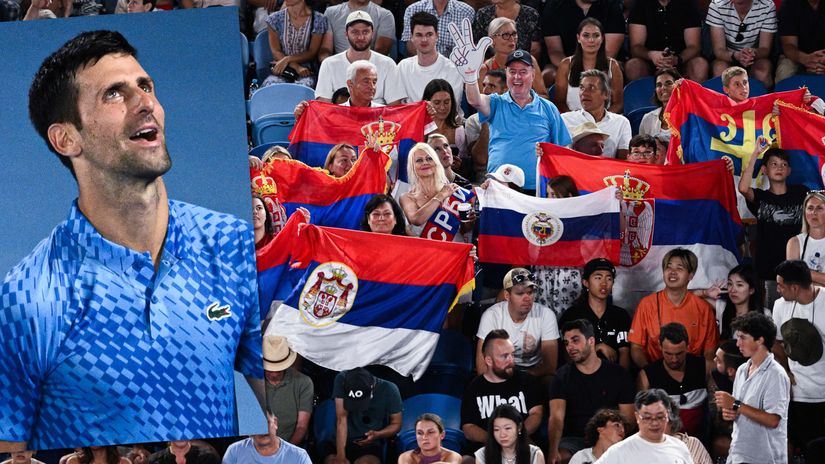 Novak Djokovic had a lot of support on his return to the Australian Open (©AFP)