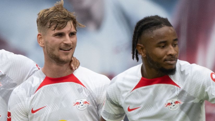 Timo Werner and Christopher Nkinku (©AFP)