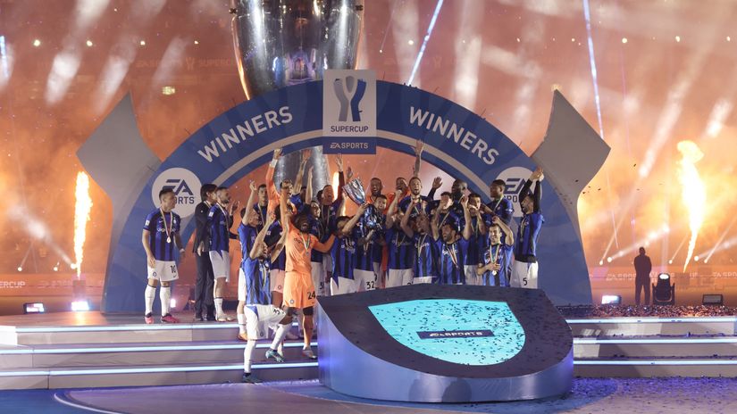 Nerazzurri dismantle their archenemies to lift the Italian Super Cup