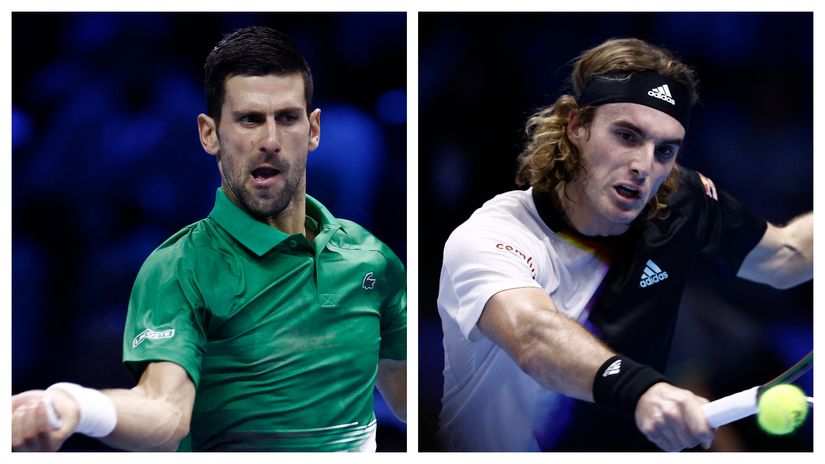 Djokovic & Tsitsipas (©Gallo Images)