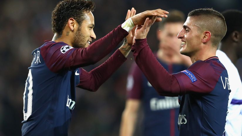 Neymar and Verratti (©Dean Mouhtaropoulos/Getty Images)