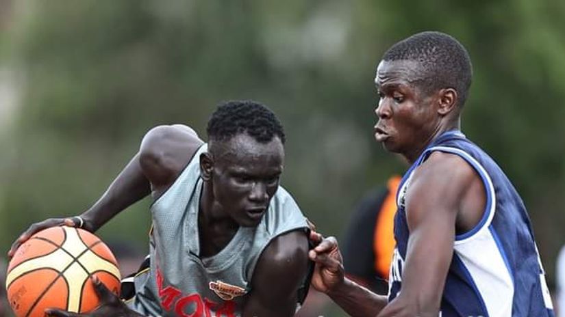 Umoja's Alier in past action against Ulinzi's Collins Muliro © Courtesy 