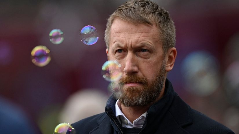 Graham Potter today against West Ham (©REUTERS/Tony Obrien)