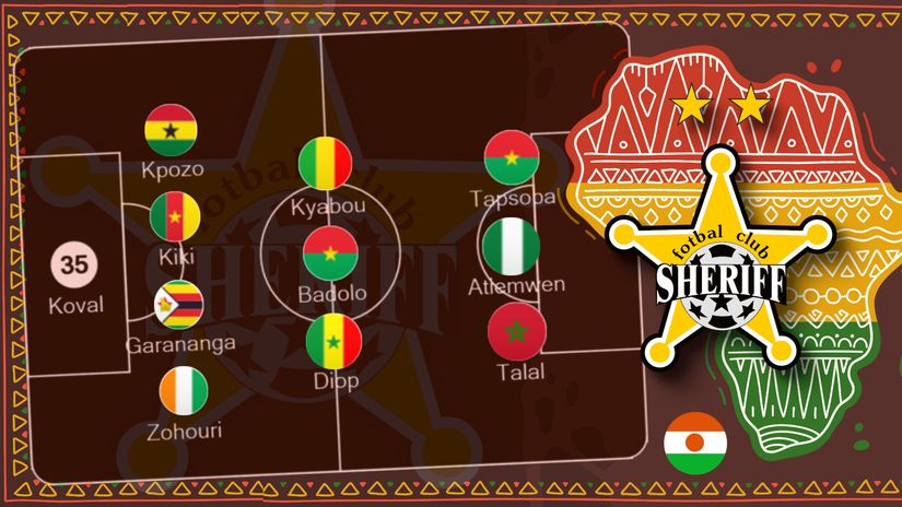 Sheriff's team that faced Partizan (©Mozzart Sport Kenya)