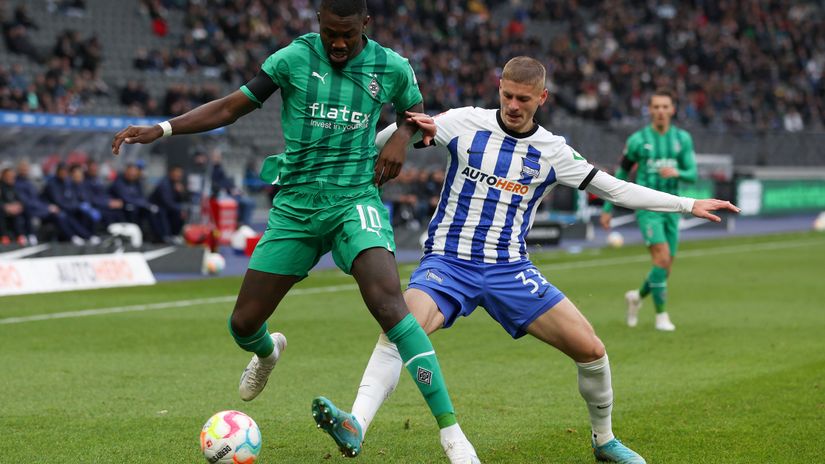 Marcus Thuram in action for M'gladbach (©Maja Hitij/Getty Images)
