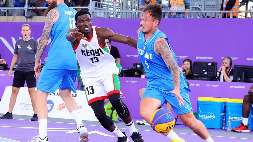 Kenya in 3X3 Commonwealth Games action ©Team Kenya