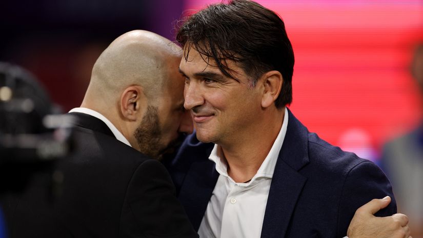 Zlatko Dalic and Walid Regragui at the FIFA World Cup (©Richard Heathcote/Getty Images)