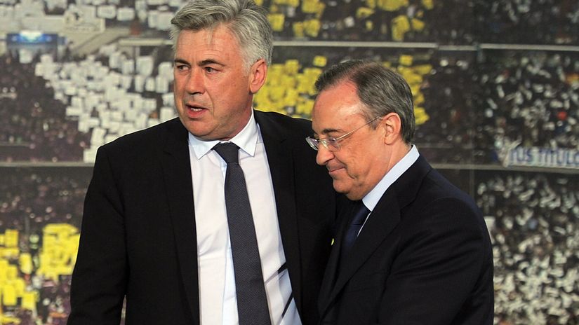 Ancelotti and Perez (© Denis Doyle/Getty Images)