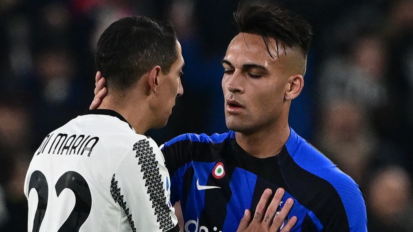 Angel Di Maria and Lautaro Martinez (©AFP)