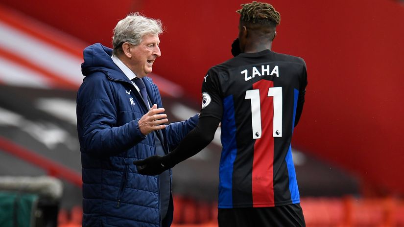 Hodgson and Zaha duringh his previous stint with the Eagles (©Getty images sport)