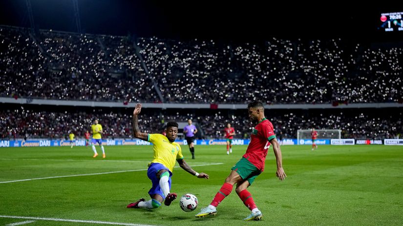 Royal in action for Brazil against Morocco (©Alex Caparros/Getty Images)