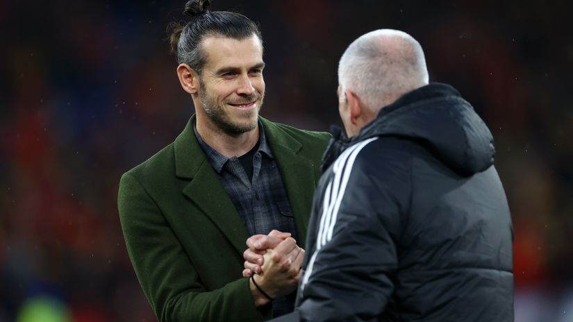 Bale ahead of  the Wales-Latvia tie (©Michael Steele/Getty Images)