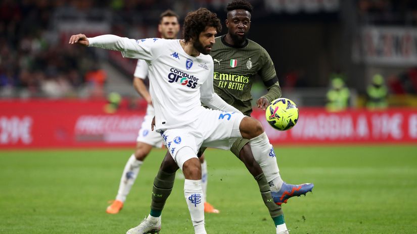 Origi in action against Empoli on Friday night (© Marco Luzzani/Getty Images)