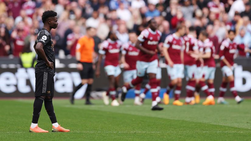 Buyako Saka was punished for his penalty miss (©Getty Images)