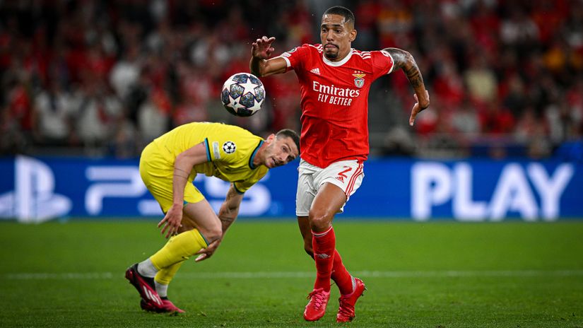 Gilberto of SL Benfica in the first leg against Inter (©Getty Images)