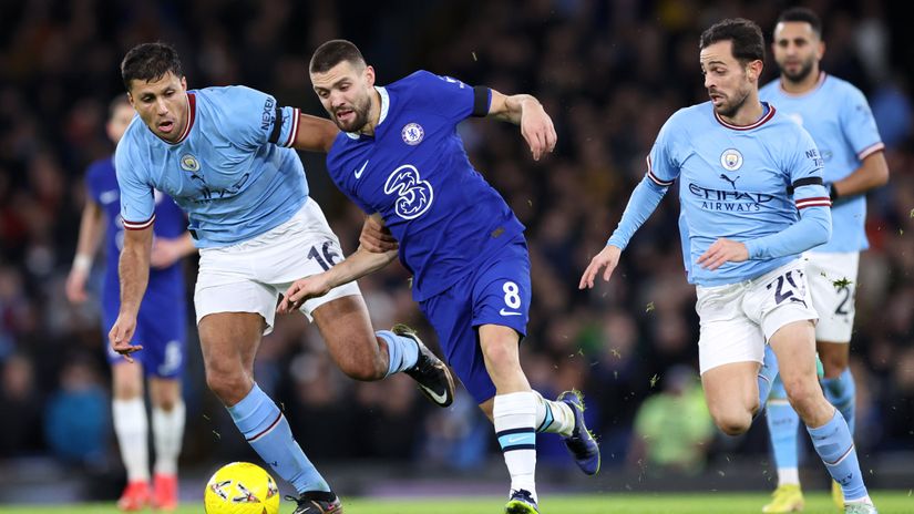Kovacic recently in action against Manchester City (© Alex Livesey/Getty Images)