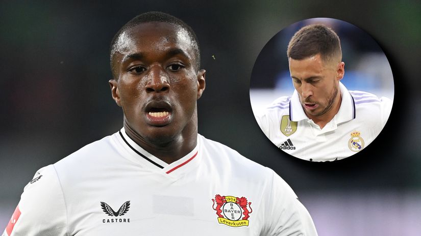 Looking good in white? Moussa Diaby and Eden Hazard (©Getty Images)