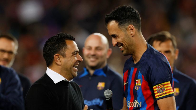 Xavi & Busquets (©Gallo Images)
