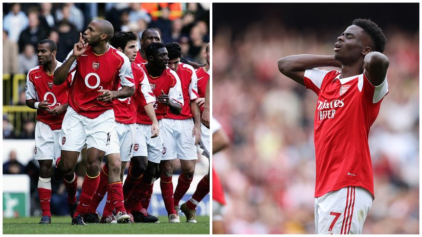 The Invincibles vs Bukayo Saka and the contemporary Arsenal (©Getty images sport)