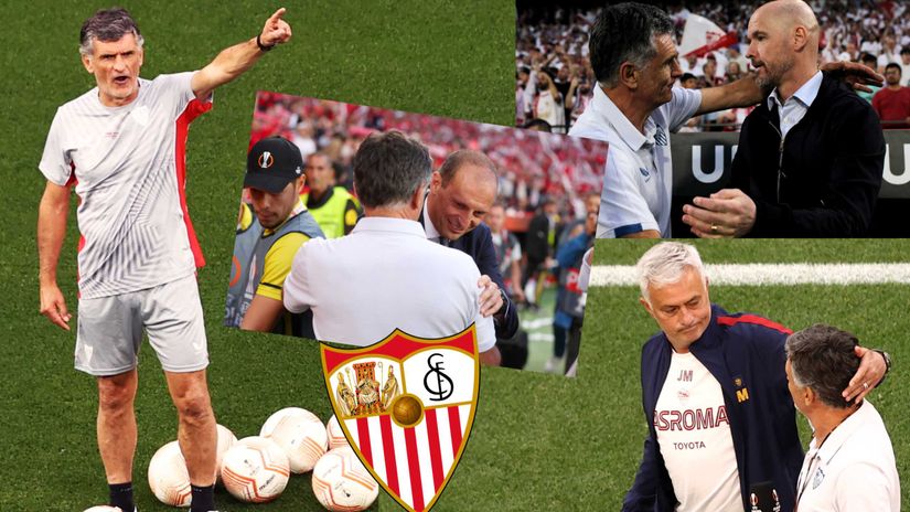 Mendilibar likes to hug with his counterparts... and then beat them - Ten Hag, Allegri and now Mou (©Getty images sport)