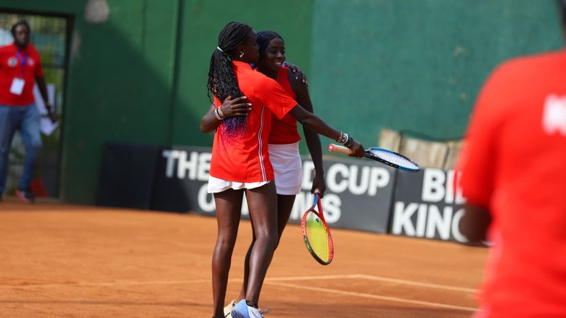 Angella Okutoyi and Roselida Asumwa ©️ Tennis Kenya