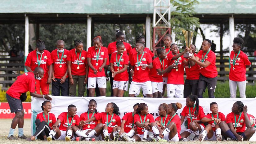 Thika Queens 2021 title winning squad © Mozzart Sport 