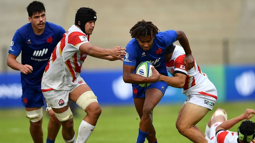 France against Japan in their 2023 U20 Championship opener © World Rugby