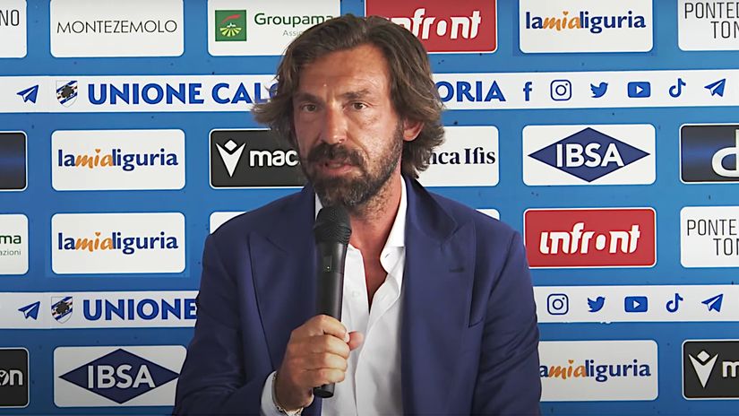 Andrea Pirlo arrives in Genoa (©Sampdoria)