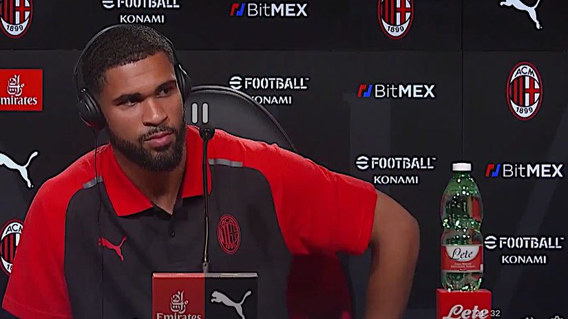 Ruben Loftus-Cheek at his first Milan press conference (©ACM)