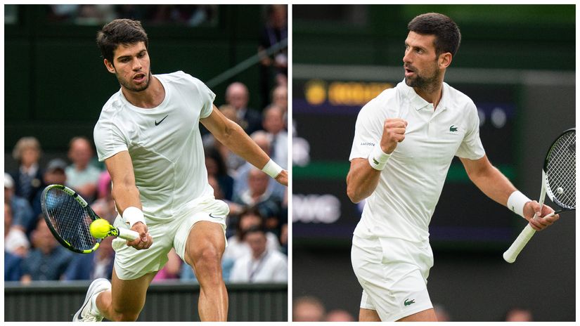 Alcaraz vs Djokovic (©Gallo Images)
