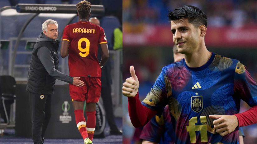 Mou and Abraham, and Morata (©Getty images sport)