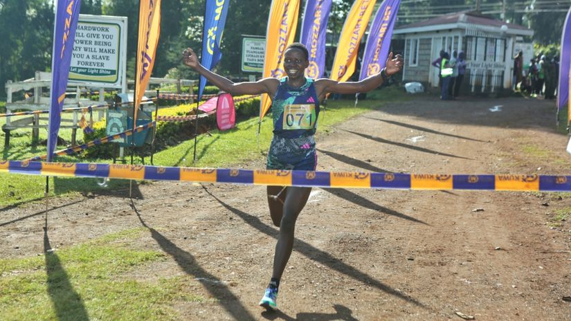 Chepng’etich, Kibiwott crowned champions of the Mozzart Bet Re-Discover Nandi road race