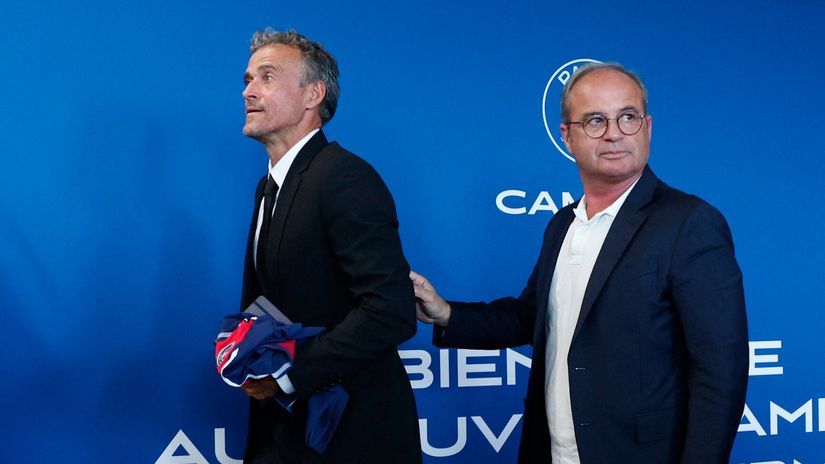 Luis Enrique & Luis Campos (©Gallo Images)