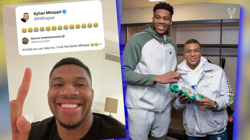 Giannis and Kylian are just having fun 