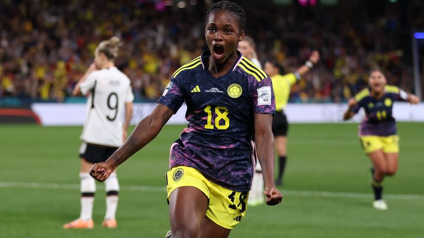 Caicedo celebrates after scoring against Germany (©Cameron Spencer/Getty Images)