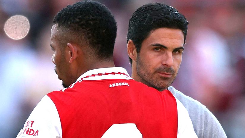 Gabriel Jesus and Mikel Arteta (©Getty Images)