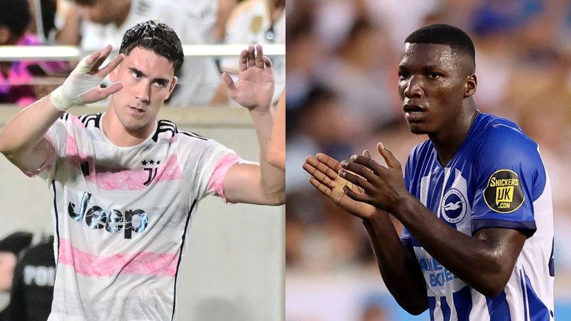 Vlahovic & Caicedo (©Gallo Images)