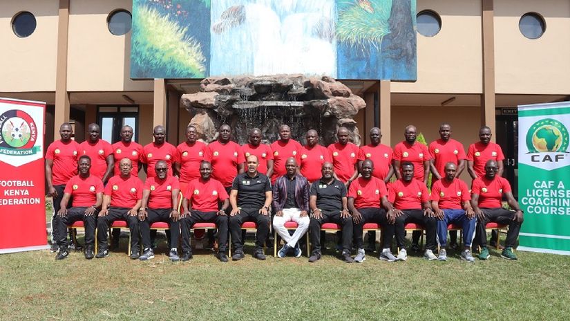 Robert Matano among coaches taking CAF A refresher coaching course