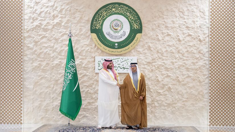 (©AFP SMohammed bin Salman and Sheikh Mansour)
