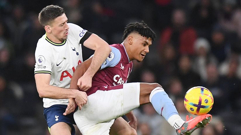 New teammates: Clement Lenglet and Ollie Watkins (©AFP)