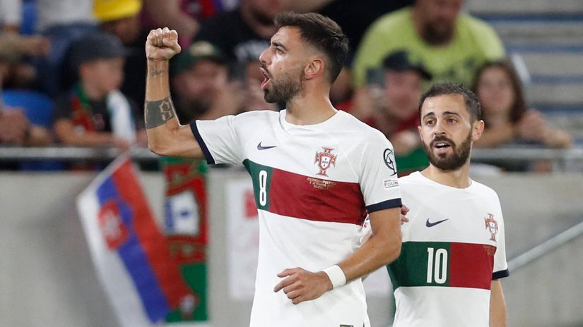 Bruno celebrates after scoring (©REUTERS/David W Cerny)