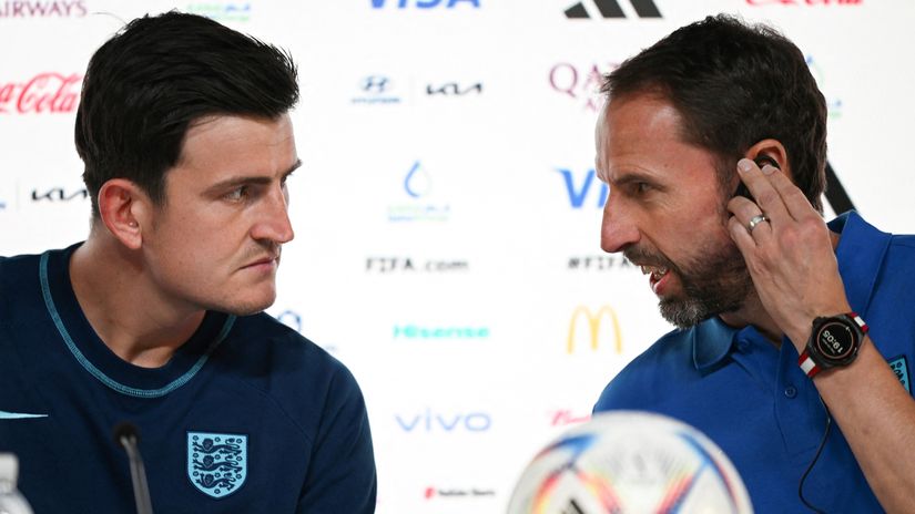Harry Maguire and Gareth Southgate (©AFP)