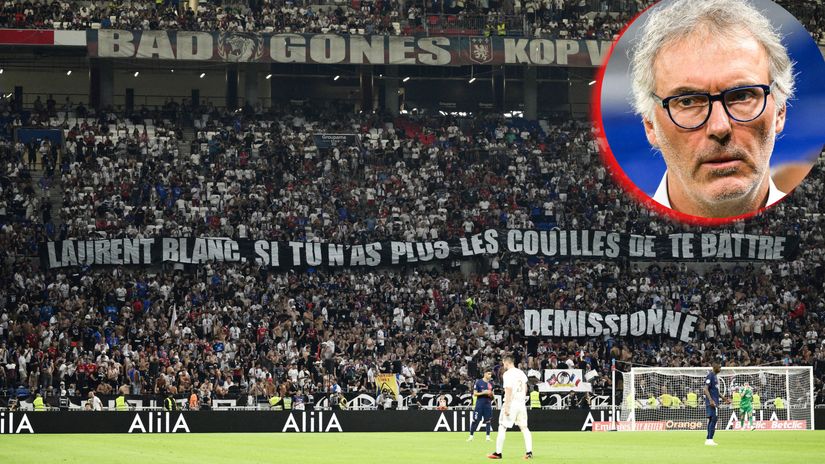 OL fans couldn't wait for Laurent Blanc to leave (©AFP)