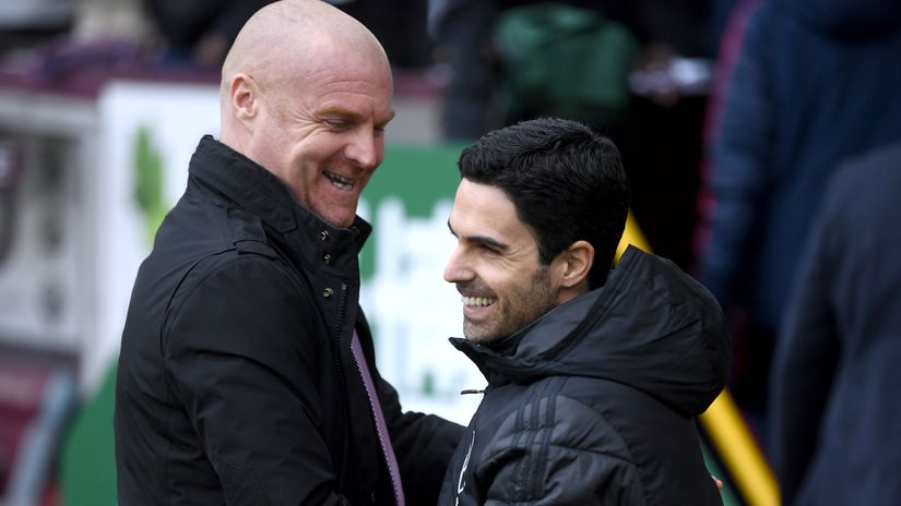 Sean Dyche and Mikel Arteta (©Getty Images)