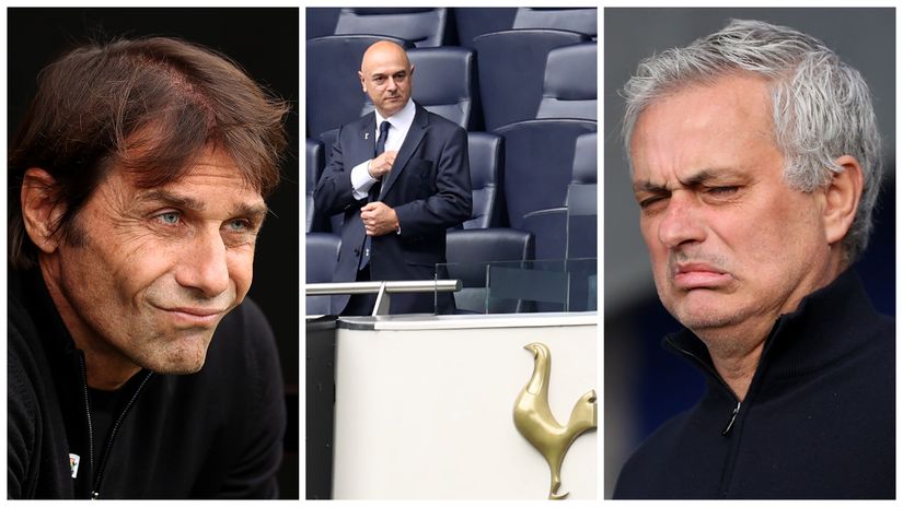 Antonio Conte, Daniel Levy and Jose Mourinho (©Getty images sport)