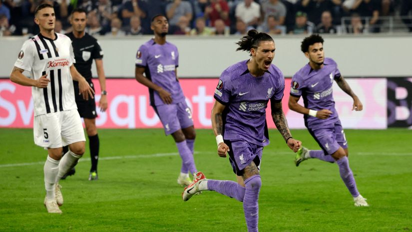 Nunez after scoring (©Gallo Images)